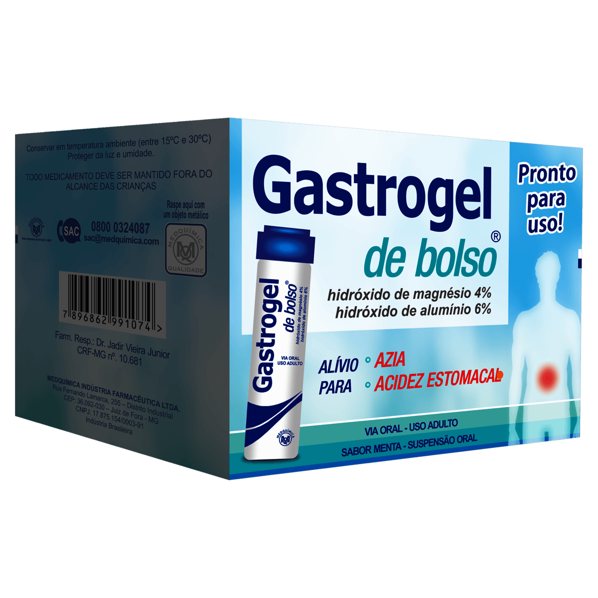 Gastrogel de Bolso 12 Flaconetes 10mL - Imagem 1